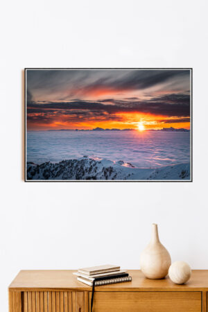 Chamrousse en coucher de soleil