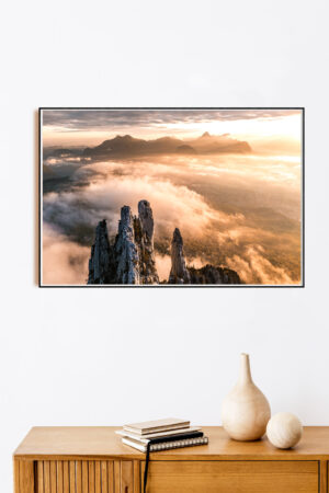 Grenoble au petit matin depuis les trois pucelles