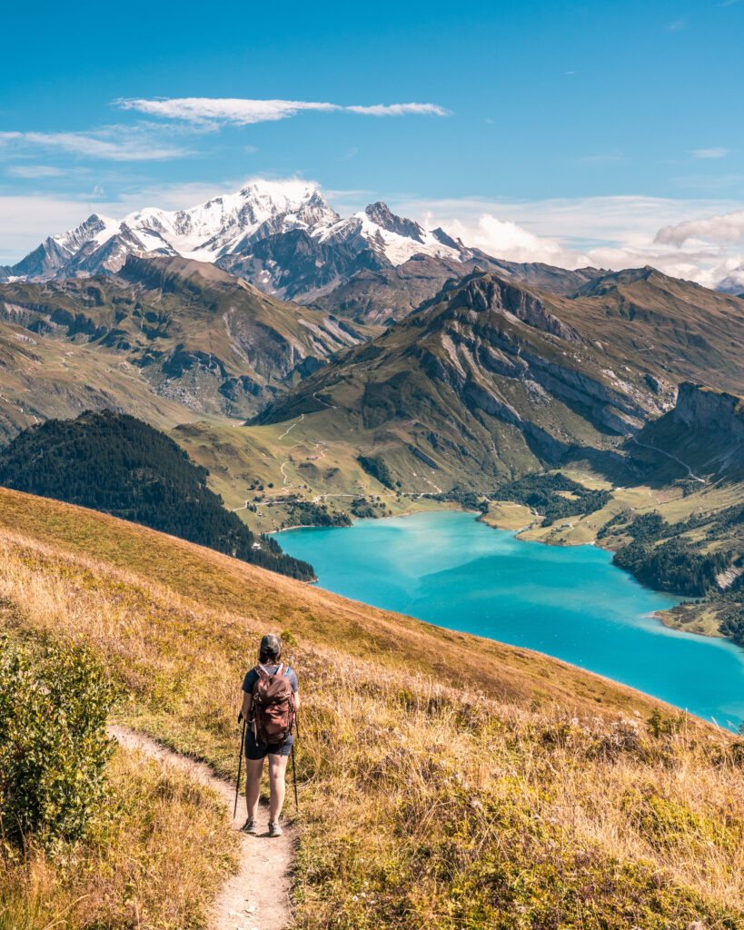 Lac de Roselend depuis la Roche Partsire - Top randonnées lacs de Savoie