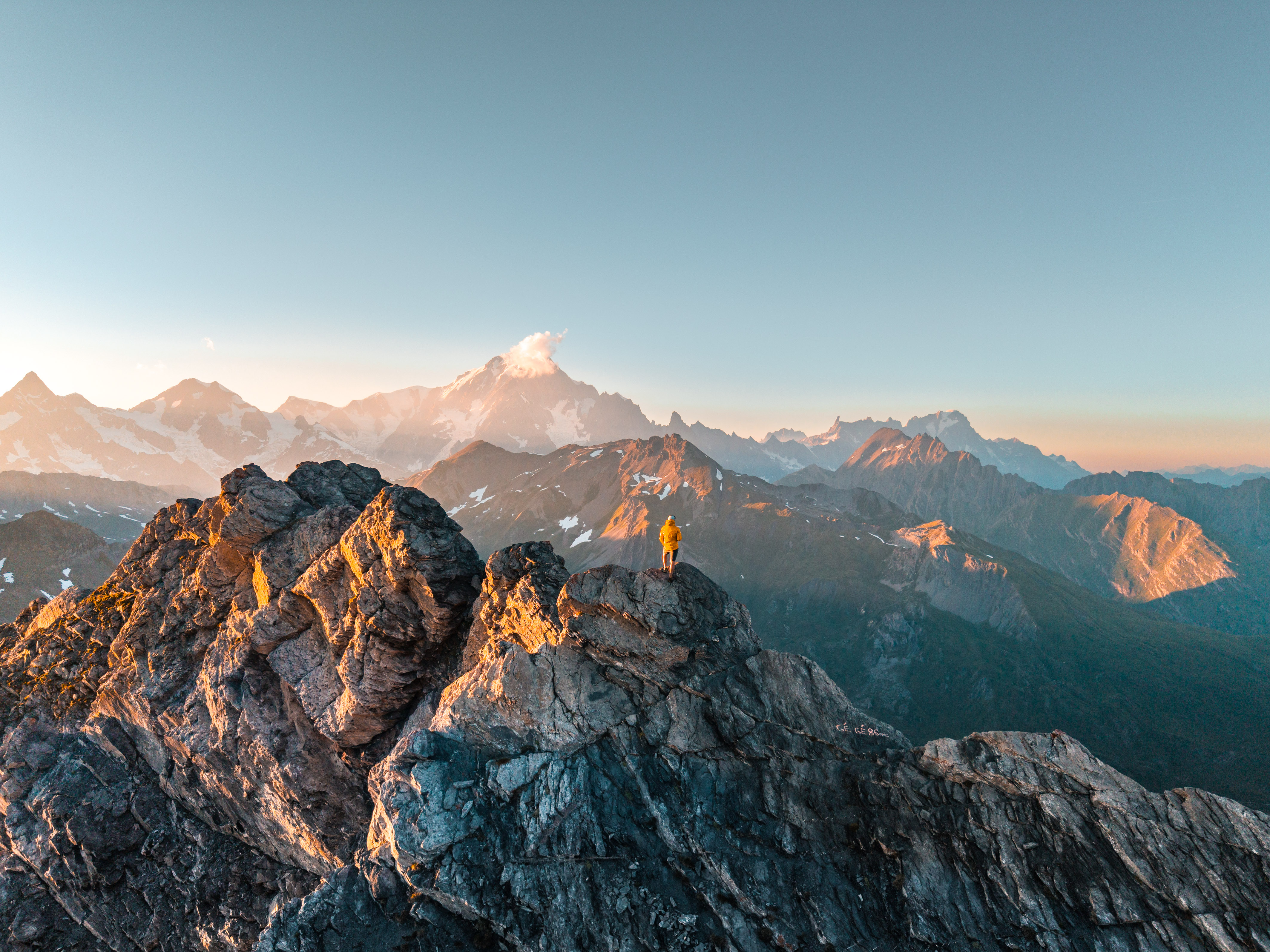 Vue sur le Mont Blanc depuis Lancebranlette